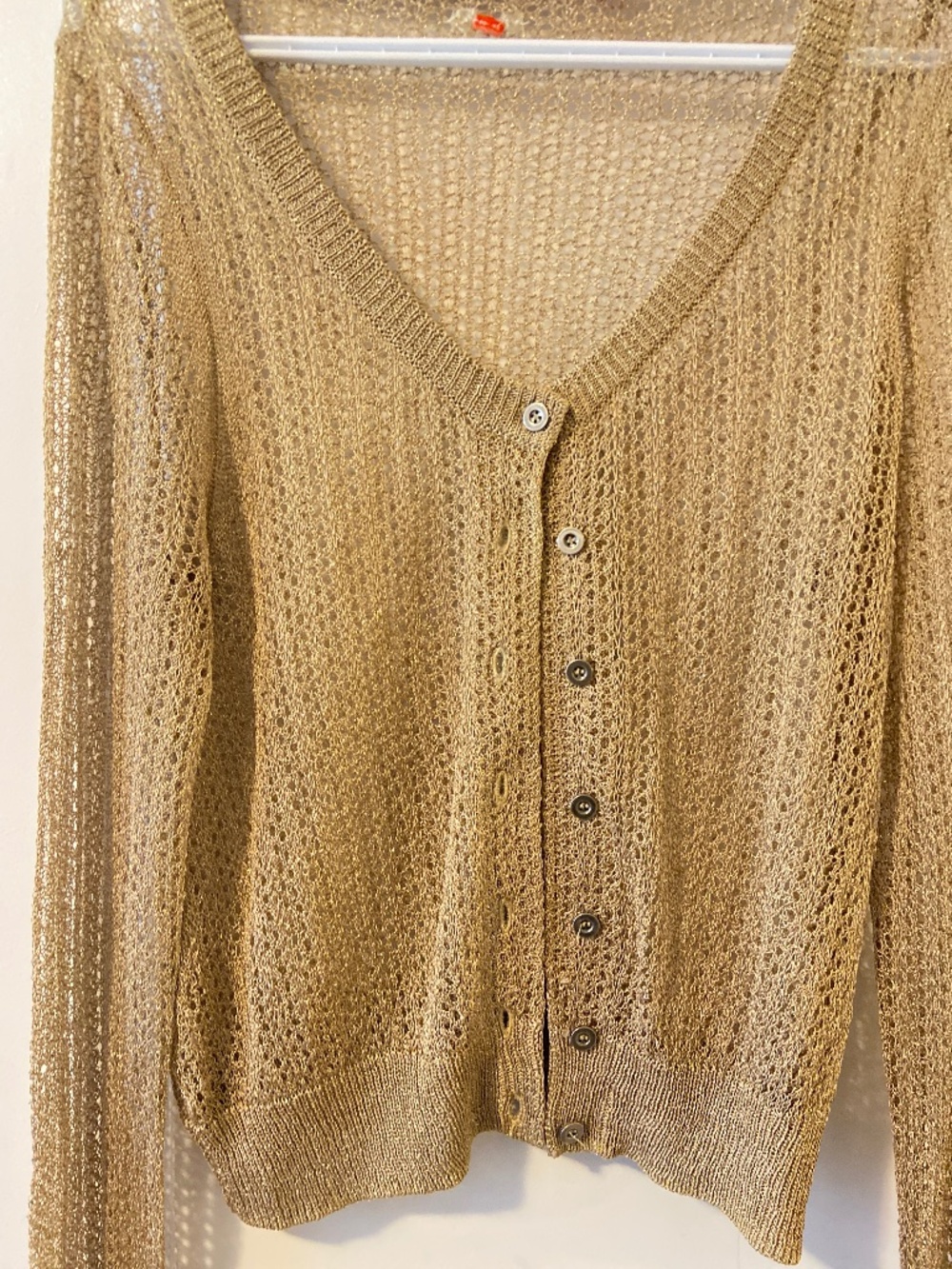 Fine knit gold metallic 19 ptp